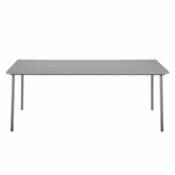 Table rectangulaire Patio / Inox - 240 x 100 cm - Tolix gris en métal