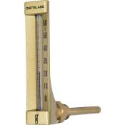 Thermomètre coudé boîtier aluminium pour plancher chauffant - 100 mm - Distrilabo