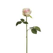 Tige de rose artificielle rose pâle H53