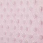 Tissu Minky à Pois - Rose - par 50 cm - Oeko-Tex®