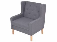 Vidaxl fauteuil gris tissu 245452