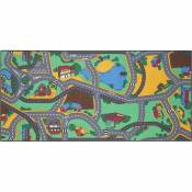 AWE - Tapis de jeu circuit - Playtime - 95 cm x 133 cm - Multicolor
