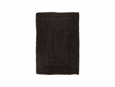 Bombay - tapis rectangulaire en jute noir - couleur - noir, dimensions - 240x180 cm #DS