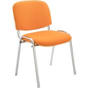 CLP - Chaise visiteur Ken support chromé tissu Orange
