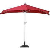 Demi-parasol en aluminuim Parla, uv 50+ 300cm bordeaux