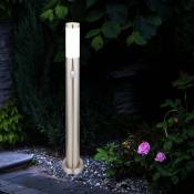 Etc-shop - Lampadaire extérieur design terrasse base inox jardin sensor lampe argent dans un set comprenant des ampoules led