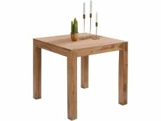 Finebuy table à manger bois massif table de cuisine design acacia 80 x 80 cm | table de salle à manger style maison de campagne table en bois meubles