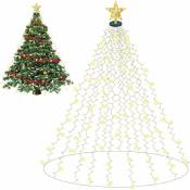 Guirlande Lumineuse Sapin de Noel, 400LED 16 x 2m Rideau Lumineux Sapin de Noel, Chaîne lumineuse pour sapin de Noël, Lumineuses Lumières de Noël