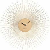 Horloge en métal Peony 45 cm - Doré