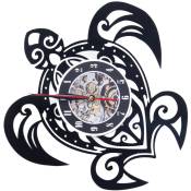 Horloges Murales en de de mer Horloge Decoration Art Horloge en Vinyle Horloge Murale