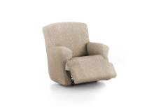 Housse de fauteuil relax XL extensible beige 60 - 110