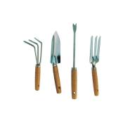I Giardini Del Re - set de 4 outils de jardinage pour le jardinage en acier avec manche en bois