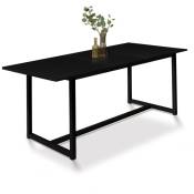 Idmarket - Table à manger extensible rectangle delson 6-10 personnes design industriel 160-200 cm - Noir
