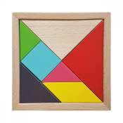 Jeu de tangram bois multicolore