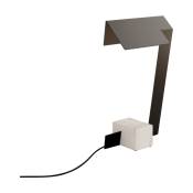 Lampe de table en acier noir et marbre 46 cm Clark