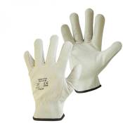 Linxor - Paire de gants de protection pro cuir 100% - Taille 8 - m - Blanc Blanc