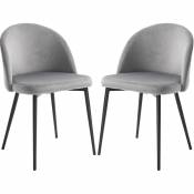 Lot de 2 chaises design BEATRICE grises