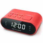 m-10 radio-réveil rouge fm avec haut-parleur intégré - Muse