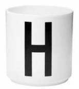 Mug A-Z / Porcelaine - Lettre H - Design Letters blanc en céramique
