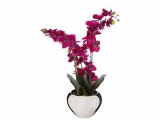 Orchidée en pot argent h57 violet - atmosphera