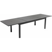 Oviala - Table de jardin extensible en aluminium et