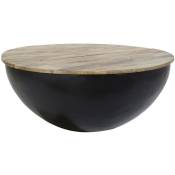Pegane - Table basse en bois de manguier et métal