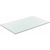 Plateau de table en verre esg 120 x 65 cm transparent