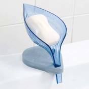 Porte-savon en forme de feuille - Porte-savon auto-videur, pour savon, porte-savon en plastique décoratif, porte-savon avec ventouse, pour douche