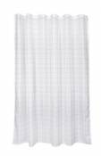 Rideau de douche Cokun Aetna L.180 x H.200 cm coloris blanc noir en polyester