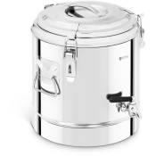 Royal Catering - Conter Isotherme Thermobox Isolation Thermique Acier Inox Robinet 12 Litres