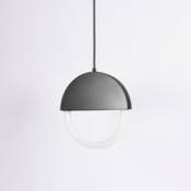 Suspension Percent LED / Ø 30 cm - Forme plate - ENOstudio noir en métal