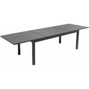 Table de jardin extensible en aluminium et bois composite