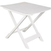 Table pliante en polypropylène, couleur blanche, Dimensions