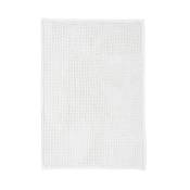 Tapis de bain Bubble uni en Polyester Blanc 60x40 cm