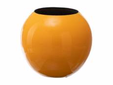 Vase 24,5 x 24,5 x 20 cm céramique jaune