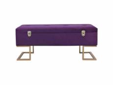 Vidaxl banc avec compartiment de rangement 105 cm violet