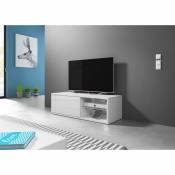 Vivaldi VIVALDI Meuble TV - BEST - 100 cm - blanc mat / blanc brillant - style design