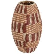 Zen Et Ethnique - Grand vase de fibre de roseaux 40 cm