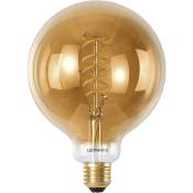 Ampoule led smart+ wifi, teinte dorée, 8W, 650lm, forme globe diamètre, 125mm et E27, lumière blanche réglable (2200-5000K), dimmable, application ou