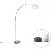 Arc - Lampe arquée - 1 lumière - h 170 cm - Blanc - Moderne - éclairage intérieur - Salon - Blanc - Qazqa