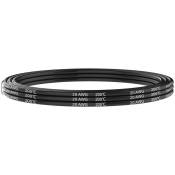 Câble silicone anti-calorique 1x0,75mm, 1m, noir