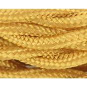 Chacon - Câble textile soie torsadé - 3m - Or