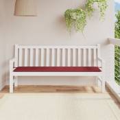 Coussin de banc de jardin rouge bordeaux 180x50x3 cm