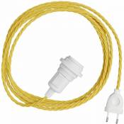 Creative Cables - Snake Twisted poiur abat-jour -Lampe plug-in avec câble textile tressé | 5 Mètres - TM10 - TM10