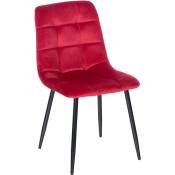 Définir 4 chaises de velours modernes et confortables