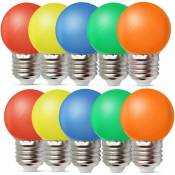 GP - Ampoule couleur E27 led 1W, ampoule à économie d'énergie, ampoule de noël, ampoule guirlande, rouge, vert, bleu, orange, jaune, extérieur,