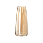 Grand vase en verre, vase en verre conique, grand vase transparent, vase décoratif, vase décoratif avec - transparent