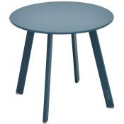 Hesperide - Table d appoint de jardin ronde Saona bleu canard mat 50x45cm en acier cataphorèse - Hespéride - Bleu canard