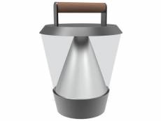 Lampe baladeuse extérieur sur secteur led polgar en aluminium gris