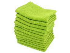 Lot de 12 serviettes invité 30x30 cm alpha vert pistache